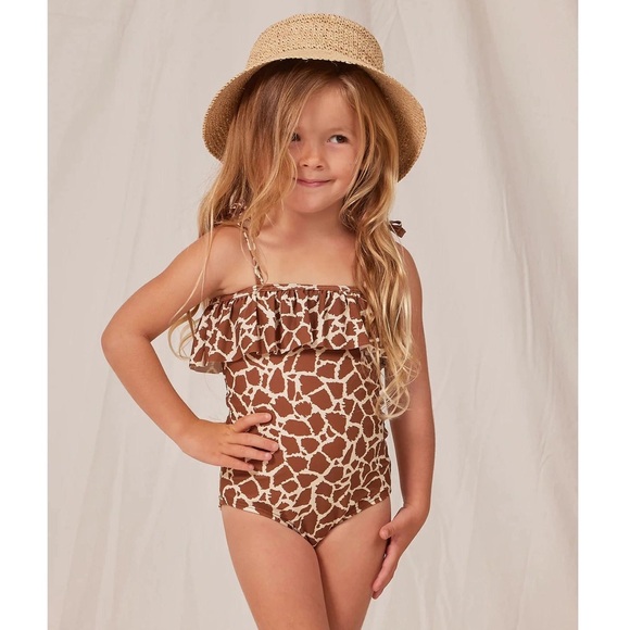 Rylee + Cru Ruffle One Piece Giraffe Spots - Picture 2 of 4